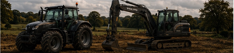 Tractor and mini excavator